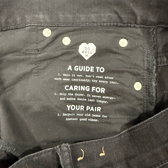 Madewell Women's, slim wide-leg crop Jeans Black size 26 - Picture 9 of 14